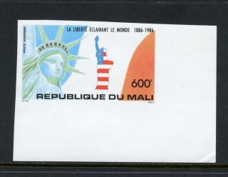 Mali 1986 C520 Statue Of Liberty Flags Imperf 1v.  Mnh H916