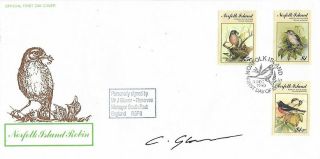 1990 Norfolk Island Birds On Fdc Signed