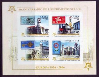 6cuba Sc 4543 First European Stamps Souvenir Sheet Imperf Variety 2005 Mnh