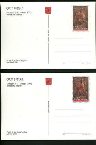 Postal Stationery Vatican City Set Of 5 Postal Cards 2003