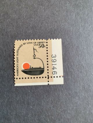 U.  S Stamps - Single Scott 1608 50c Plate Number Single
