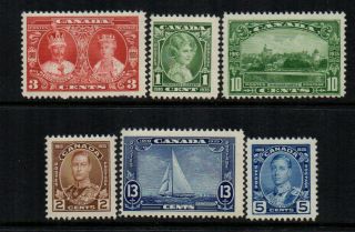 Canada - 1935 Kgv Silver Jubilee - Set Of 6 - Sg 335 To 340 - Unmounted