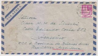 Germany 1951 Sc 657 On Air Cover " Ulm " To Acassuso,  Buenos Aires F,  Vf