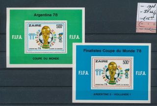 Lk50950 Zaire 1978 Football Cup Soccer Sheets Mnh Cv 25 Eur