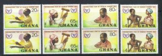 Ghana 1982 Int Year Of Disabled Mnh Set Of 4 Pairs