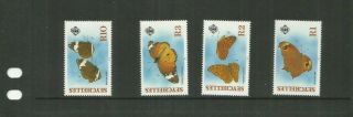 Seychelles Butterflies Scott 610 - 3 Mnh