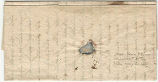 U.  S. ,  1849 Abolitionist Letter to Anna Lincoln from Mary Lincoln,  Blue PAID 5 2