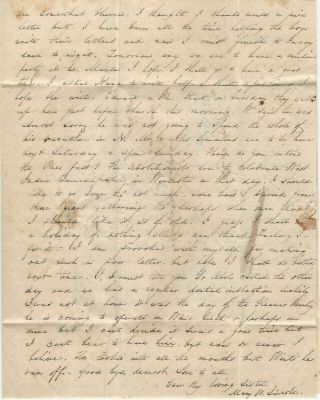 U.  S. ,  1849 Abolitionist Letter to Anna Lincoln from Mary Lincoln,  Blue PAID 5 5