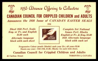 Canada Port Credit Ontario Council For Crippled Children & Adults Seals February