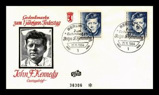 Dr Jim Stamps Mourning President John Kennedy First Day Issue Germany Cover