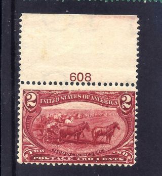 Us Stamps - 286 - Mnh - 2 Cent Trans - Mississippi Expo Issue - Cv $60 - Pl Sgl