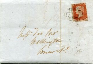 1845 - Great Britain - E.  L.  Stroud To Wellington,  " Brimscombe Port " Cancel