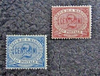Nystamps Italy San Marino Stamp 2 3 Og H $34