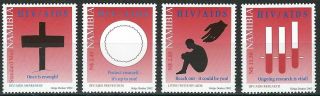 Namibia,  Sc 1002 - 1005,  2002 Hiv/aids Issue,  Complete Set Of 4.  Mnh