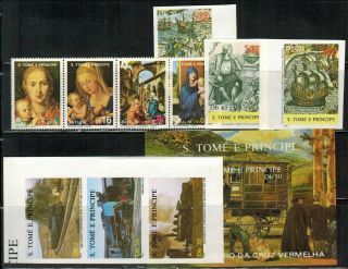 St.  Thomas & Prince Is.  802,  807 (imperf),  811,  812 Mnh