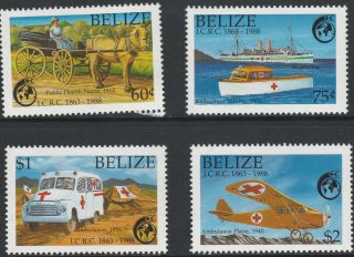 Belize (177) 1 - 1988 Red Cross Set Of 4 Unmounted
