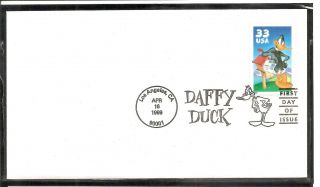 Us Sc 3306a Daffy Duck Fdc.  Ready For Cachet.