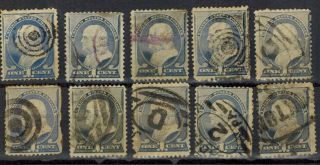 Us Postage Stamps - Sc 212 1c Franklin Lot (10)