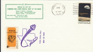 1969 Apollo 10 Launch Sccs Cachet W/nasa Local Post