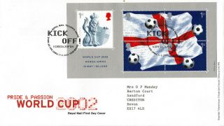 21 May 2002 Football World Cup Miniature Sheet Royal Mail First Day Cover Shs
