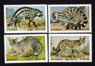 Zambia 1991 Group Of 4 Stamps Mi 540 - 543 Mnh Cv=12€