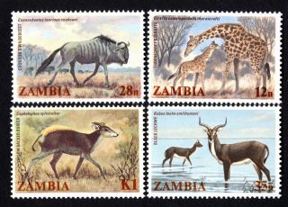Zambia 1983 Group Of 4 Stamps Mi 294 - 297 Mnh Cv=10€