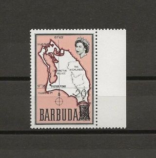Barbuda 1970 Sg 79b " Surcharge Double " Mnh Cat £55