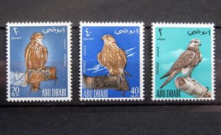 Abu Dhabi 1965 Birds.  Complete Set Of 3 Stamps,  Cv £56.  Lm