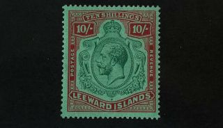 Leeward Islands 82 Very Light Hinged George V 10/ - Value Rd 607