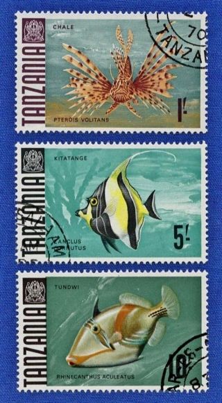 Tanzania 1967 Sc 28 - 32 - 33 - Fish - High Values Set Of 3