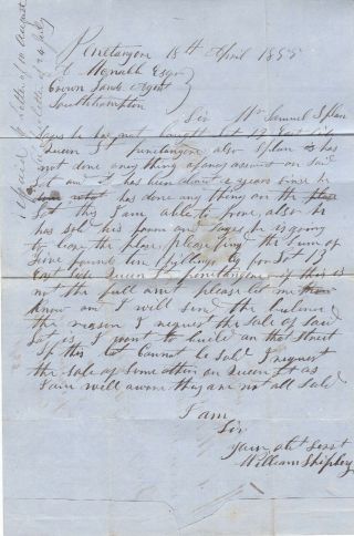 Canada 1855 Single Rate Money Letter Kincardine to Saugeen Paid 3d Rate 3