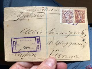 Rare Registered Portuguese Colonial Mozambique Postal Cover To Vienna 1903