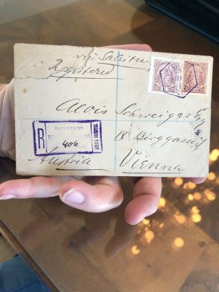 Rare Registered Portuguese Colonial Mozambique Postal Cover To Vienna 1903 2