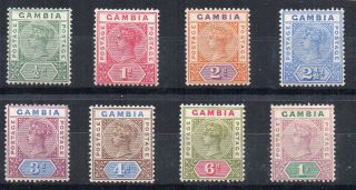 Gambia 1898 - 1902 Set To 1s Mlh/mh