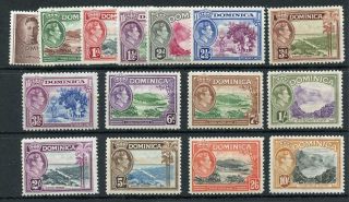 Dominica 1938 - 47 Set Sg99/109 Mnh
