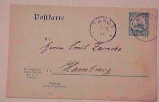 German East Africa Postal Card 20m Cat.  $50.  00 Aruscha 1907 B/s Tanga