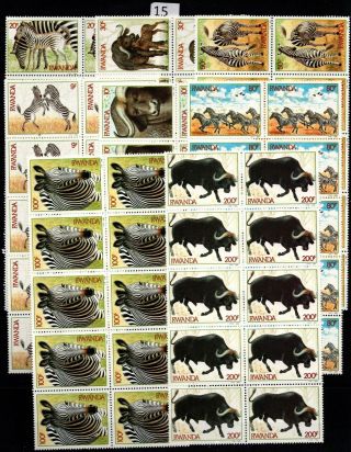 / 10x Rwanda 1948 - Mnh - Animals - Zebra