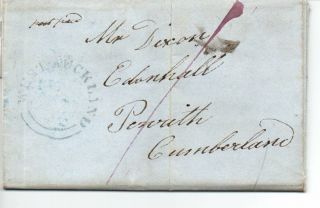 1846 Entire With Letter From West Auckland Co Durham To Penrith Cumbria