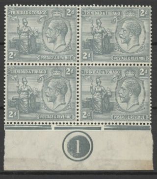 No: 66627 - Trinidad & Tobago (1922/35) - An Old Block Of 4 Of 2 D - Mnh