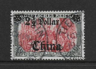 German Offices In China 1905 $2½ On 5m Overprint; Scott 46,  Mi 37 A;