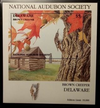 1985 National Audubon Society Delaware Birds Mnh Vf