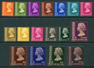 1973/78 China Hong Kong Gb Qeii Definitives Set Stamps Unmounted Mnh U/m