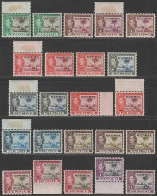 Gambia 1938 - 46 King George Vi And Elephant Set Sg150 - 161 Cat £170