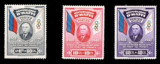 Haiti Mnh 1940 Semi Postals Cv $77.  50