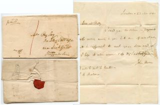 Gb 1840 Kentish Town Tn N O Boxed,  Letter Re Payment In Silver Railway To Ryley