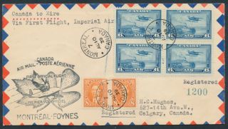 1939 Aamc 3925k,  Montreal To Foynes,  Imperial Air Flight,  Registered To Calgary