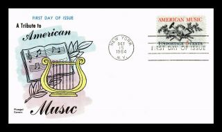 Dr Jim Stamps Us American Music Fluegel First Day Cover Scott 1252