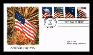 Dr Jim Stamps Us American Flag Coil Combo Fdc Cover Washington Dc