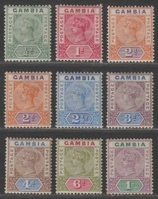 Gambia 1898 Queen Victoria Set Sg37 - 44 Cat £130