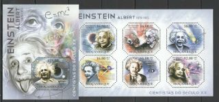 D337 2011 Mozambique Scientists Of The Centenary Albert Einstein 1kb,  1bl Mnh